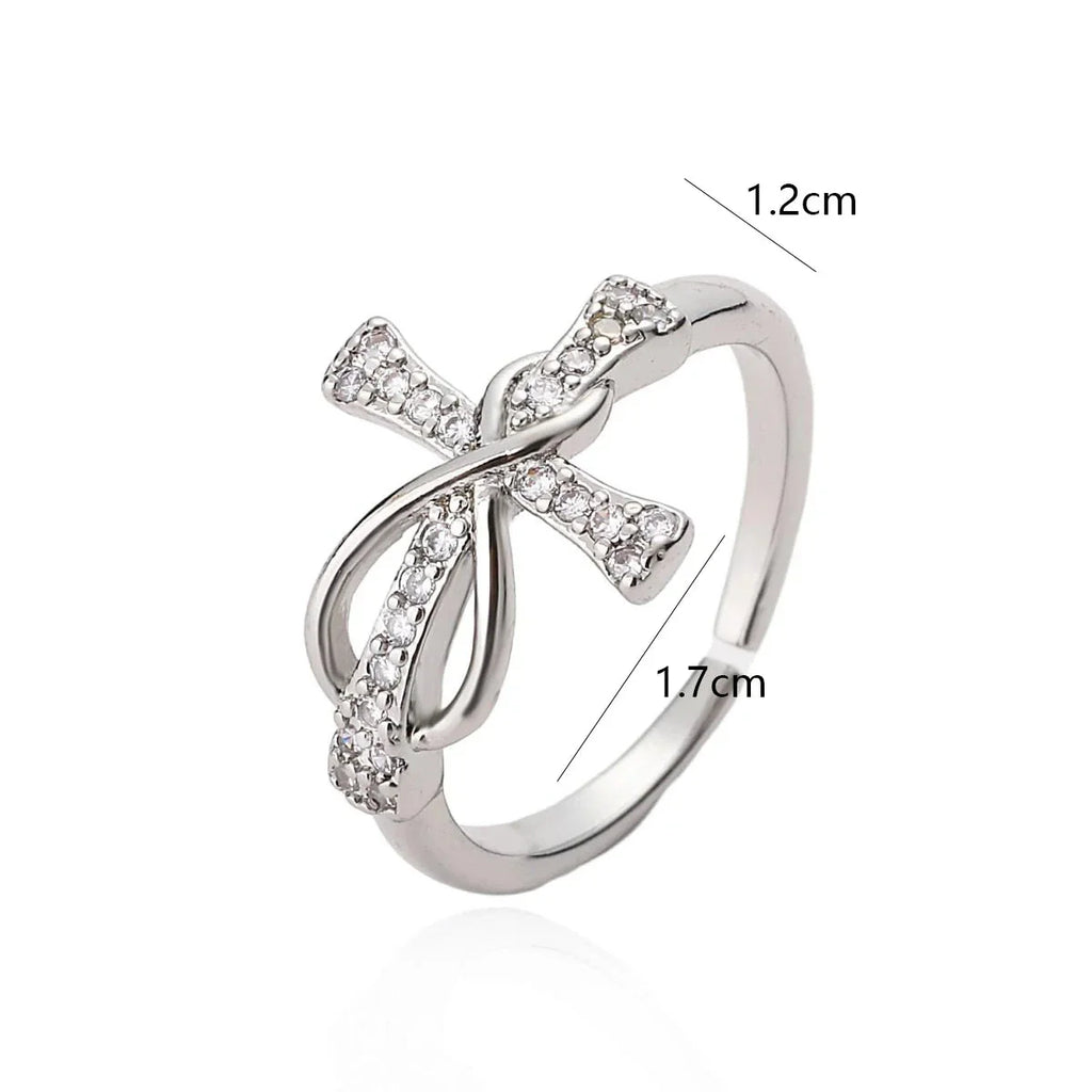 Anillo Cruz Cristiana Circonio Mujer