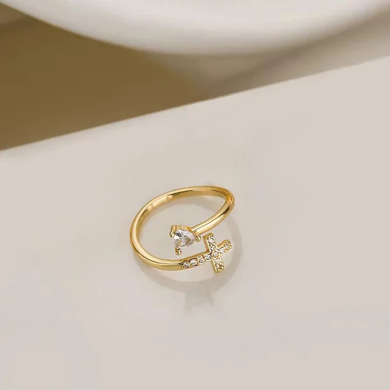 Anillo Cruz & Circonita Mujer
