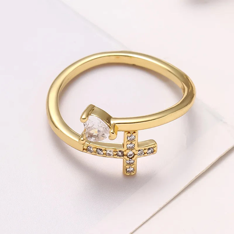 Anillo Cruz & Circonita Mujer