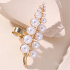 Anillo Largo de Estilo con Perlas