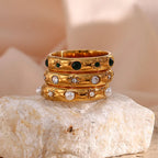 Anillo de Estilo con Perlas y Circonio 3
