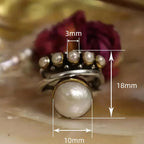 Anillo de Estilo Vintage con Perla