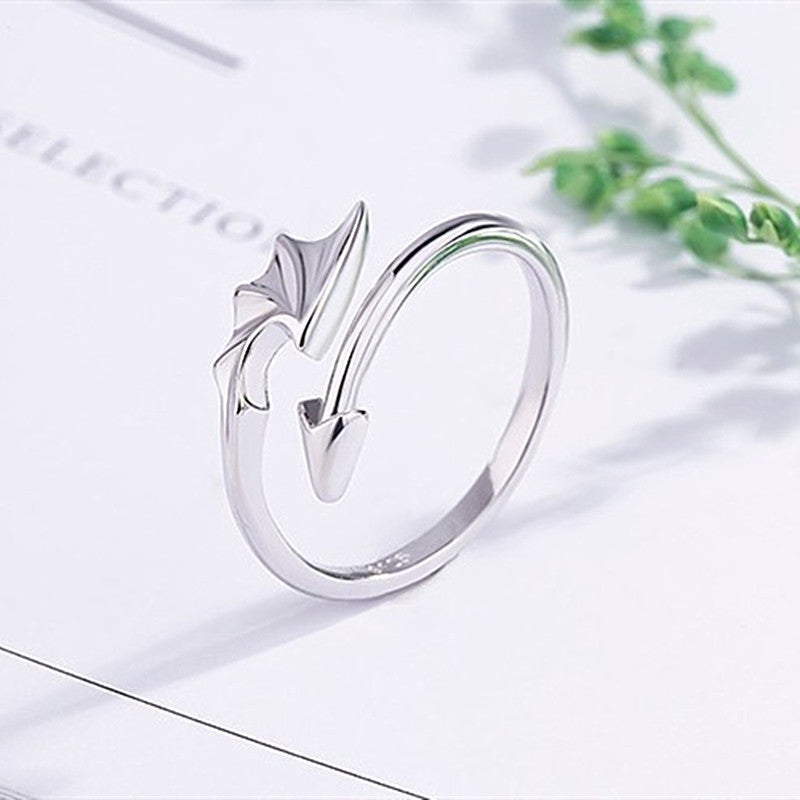 Anillo Dragón Plata Hombre Mujer plata
