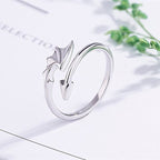 Anillo Dragón Plata Hombre Mujer plata