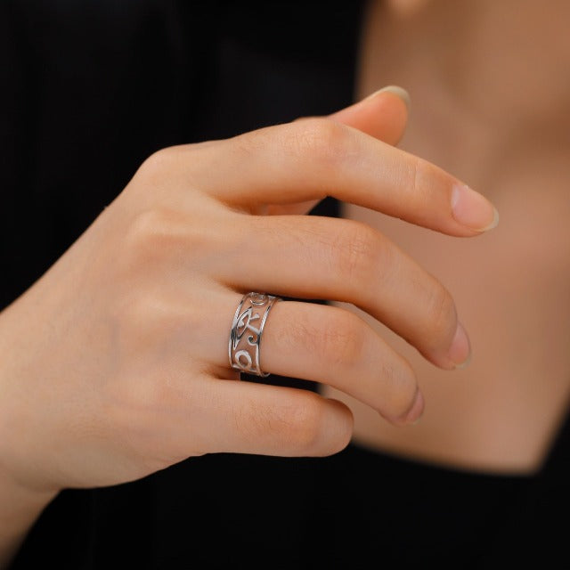 Anillo Egipcio Mujer Ojo de Horus Anillo plata
