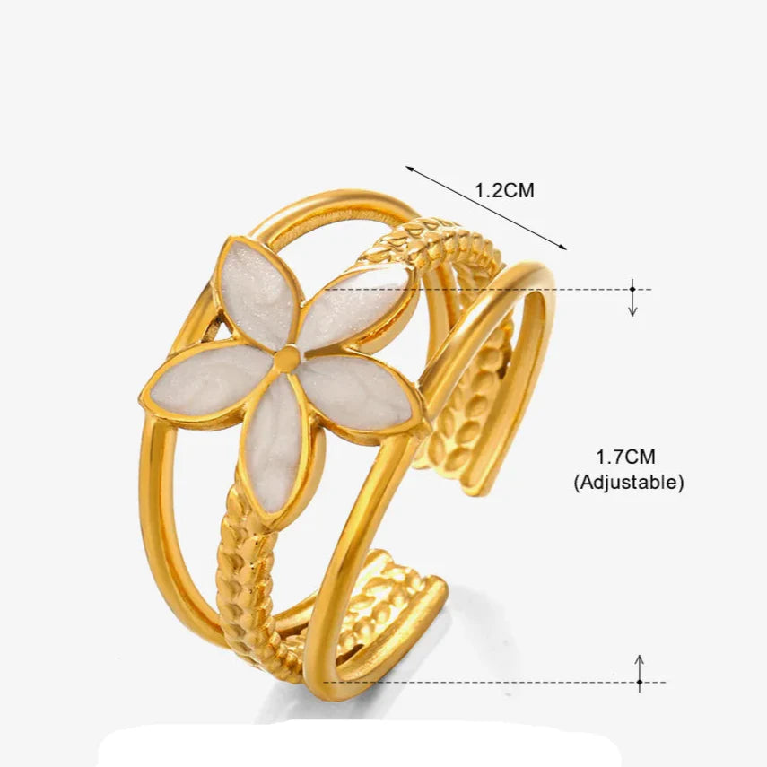 Anillo Elegante con Flor