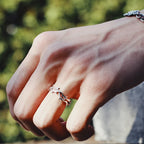 Anillo en Ramas de Coral Plateado