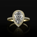 Anillo de Zirconia Gota de Agua oro