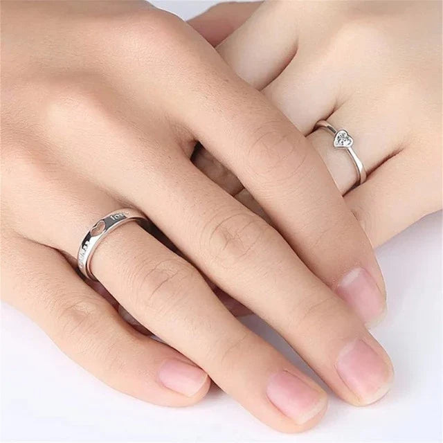 Anillo Endless Love de Plata y Diamantes (Juego de 2)