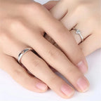 Anillo Endless Love de Plata y Diamantes (Juego de 2)