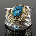 Anillo Étnico Plata y Piedra