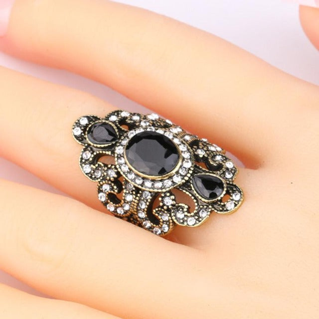 Anillo Étnico Piedra negra
