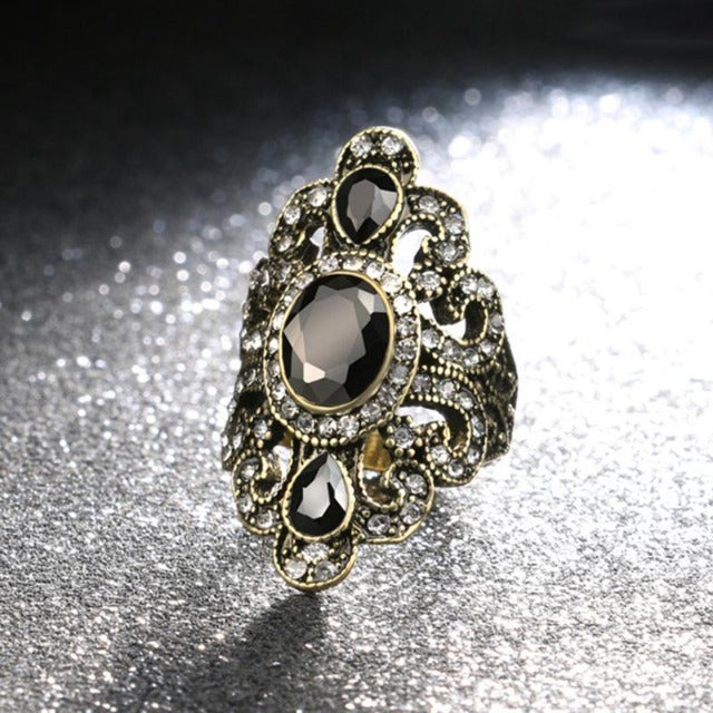Anillo Étnico Piedra negra