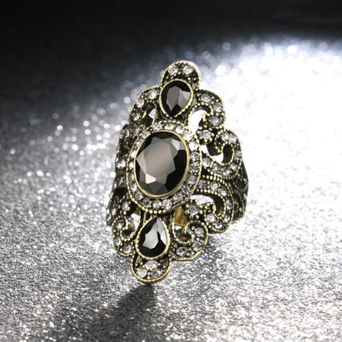 Anillo Étnico Piedra negra