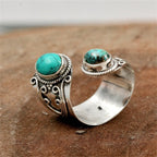 Anillo Étnico con Piedras Naturales