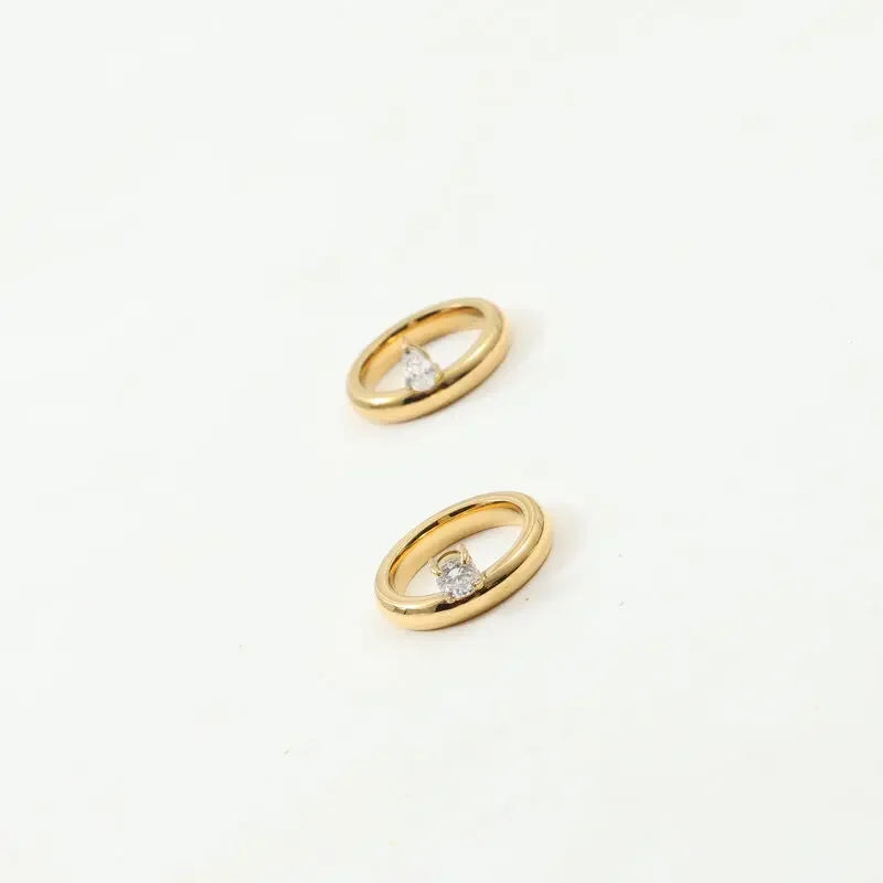 Anillo Fino Gota de Agua con Perla de circonio 2