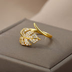 Anillo Hoja de Palma Oro
