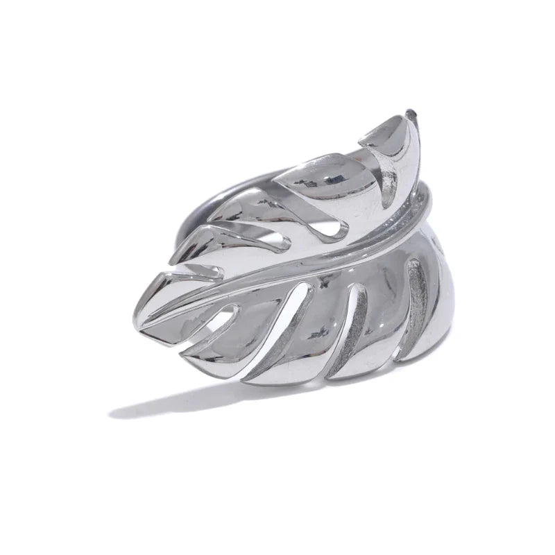 Anillo Hoja de Palma plata