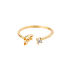 Bague fine pour femme avec initiale - lettre