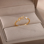 Bague fine pour femme avec initiale - lettre