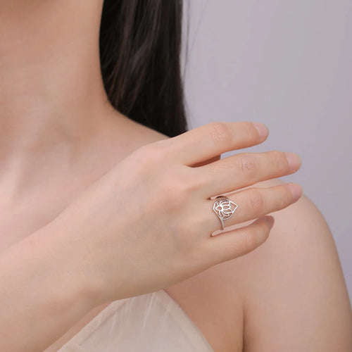 Anillo Flor de Loto plata