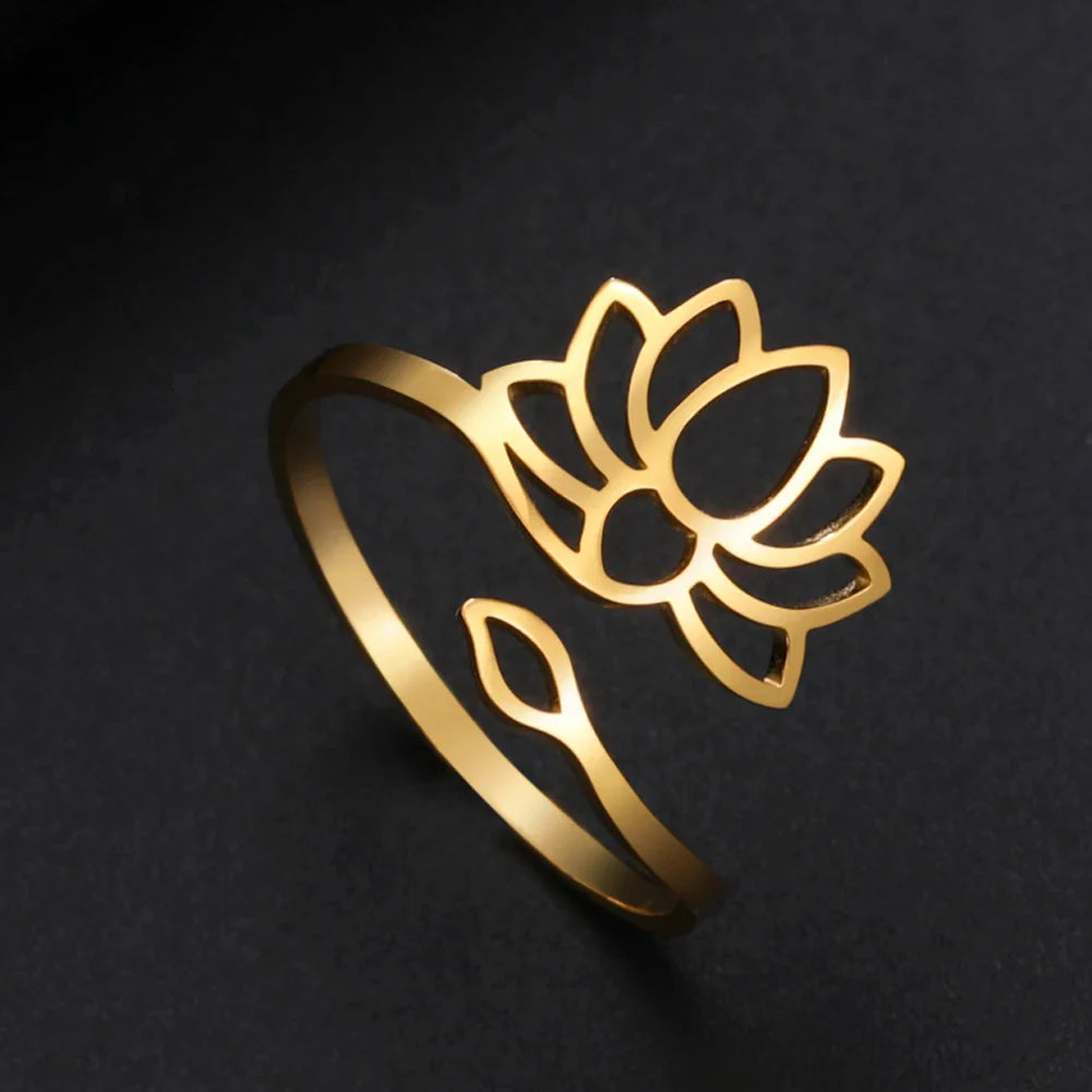 Anillo Flor de Loto Mujer oro