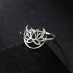 Anillo Flor de Loto Zen Mujer plata