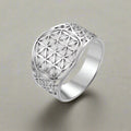Anillo Flor de la Vida Anillo Mujer Plata