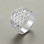 Anillo Flor de la Vida Anillo Mujer Plata