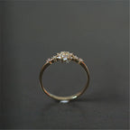 Anillo Copo de Nieve Mujer Invierno Oro
