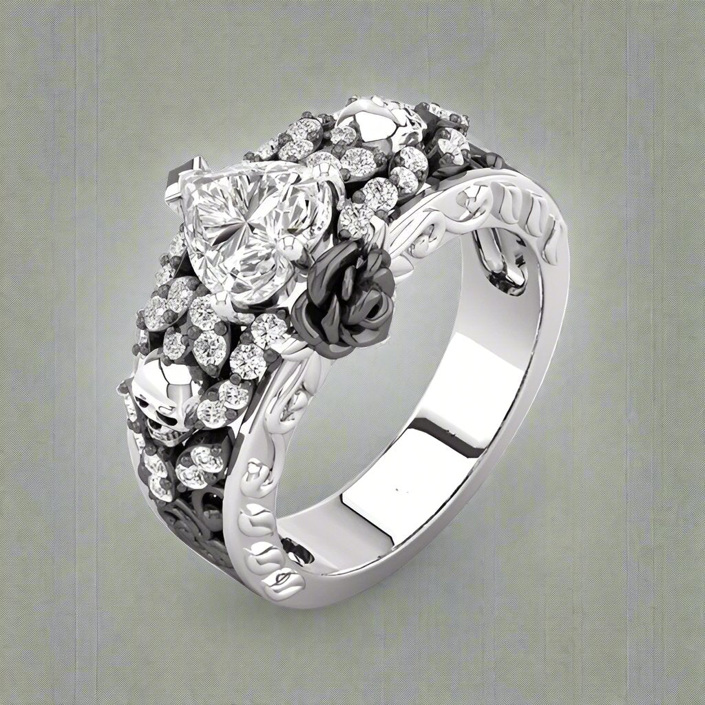 Anillo Gótico Mujer negro