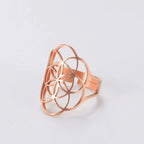 Anillo Semilla de Vida Mujer Anillo oro rosa