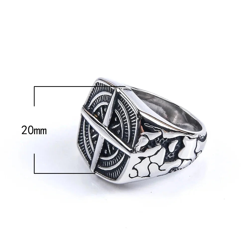 Anillo Hombre Brújula Rosa de los Vientos