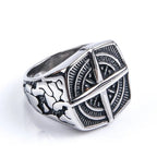 Anillo Hombre Brújula Rosa de los Vientos plata
