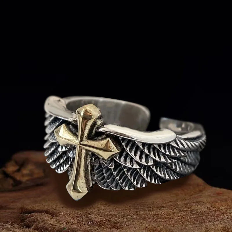 Anillo Hombre Cruz Anillo Cristiano