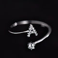 Bague initiale femme - lettre