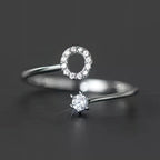 Bague initiale femme - lettre