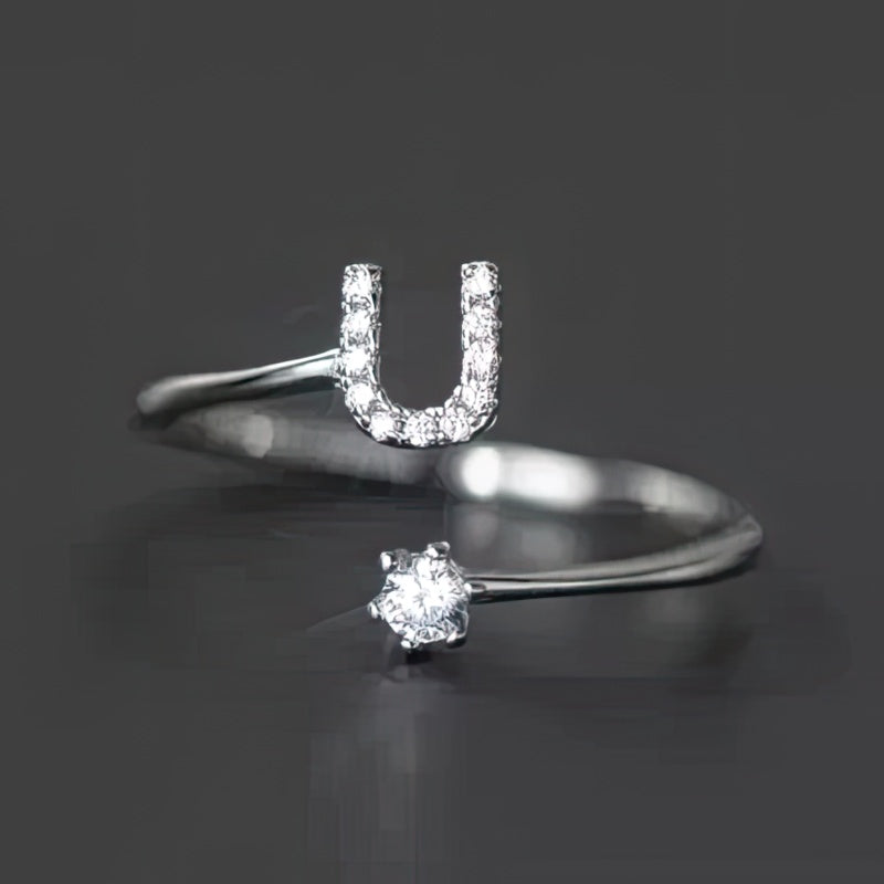 Bague initiale femme - lettre