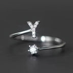 Bague initiale femme - lettre