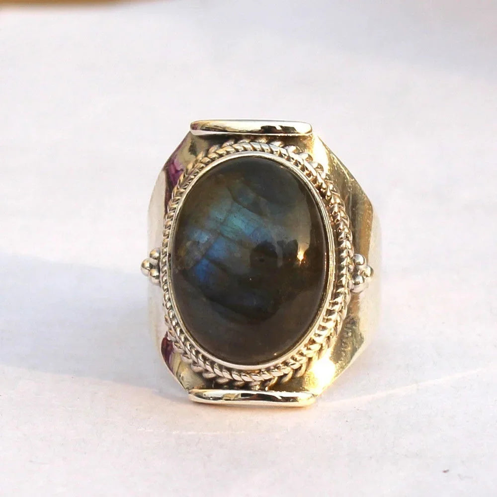 Anillo Piedra Labradorita