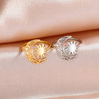 Anillo Luna y Sol oro