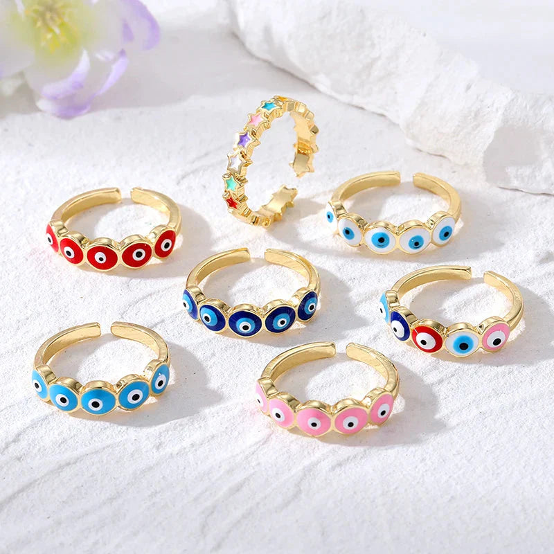 Anillo Ojo Turco Azul Malvado