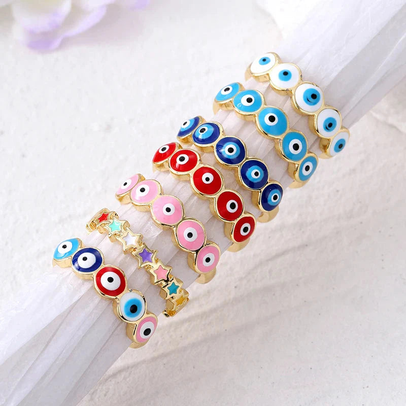 Anillo Ojo Turco Azul Malvado
