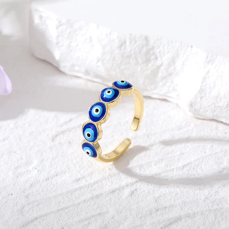 Anillo Ojo Turco Azul Malvado Azul