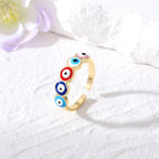 Anillo Ojo Turco Azul Malvado multicolor