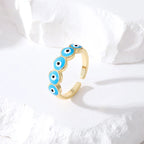 Anillo Ojo Turco Azul Malvado Turquesa