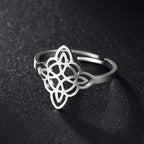 Anillo Nudo de Bruja Plata