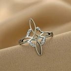 Anillo Nudo de Bruja Fino Plata