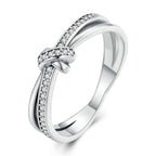 Bague noeud et strass