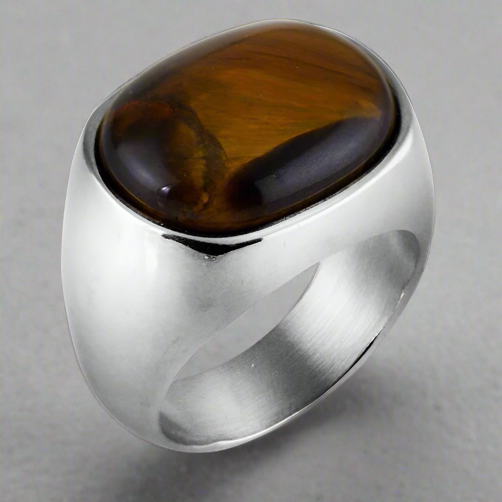 Anillo Ojo de Tigre y plata